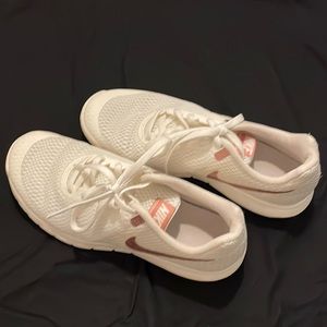 Nike shoes - cream w/ rose gold